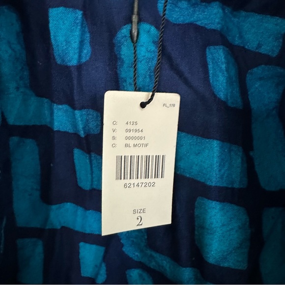 NWT Anthropologie SIKA Geometric Romper - women size 2 geometric blue with belt - Picture 7 of 11